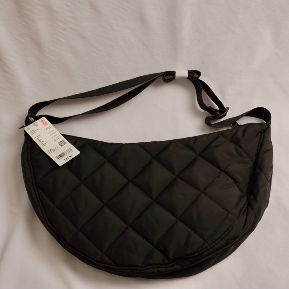 Uniqlo round quilted crossbody bag Nylon - Black